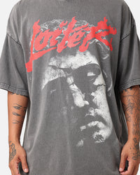 Loiter Search And Destroy Oversized T-Shirt Charcoal Grey