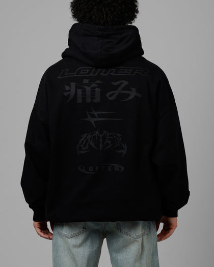 Loiter Pain Premium Hoodie Black
