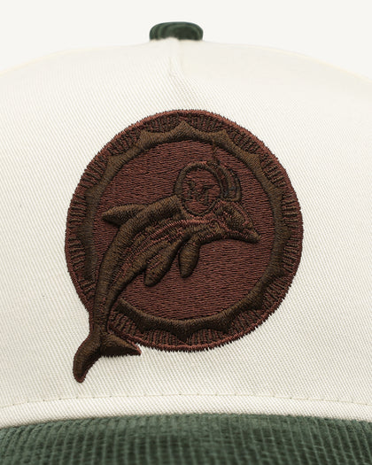 New Era Miami Dolphins 'Chrome White Green' Corduroy Visor 9FORTY A-Frame Snapback Chrome