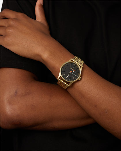 Nixon Sentry Stainless Steel Watch Yellow Gold/Black