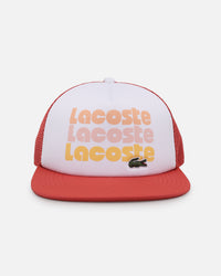 Lacoste Sunbleached Neoprene Trucker Snapback White