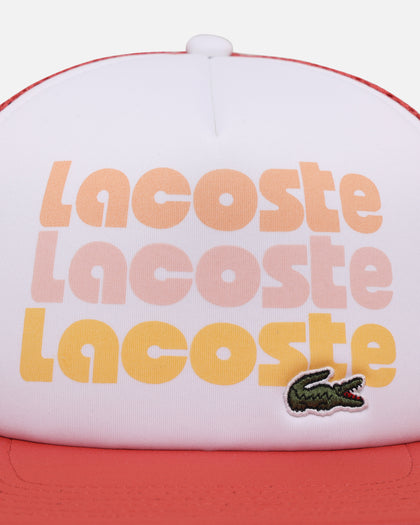 Lacoste Sunbleached Neoprene Trucker Snapback White