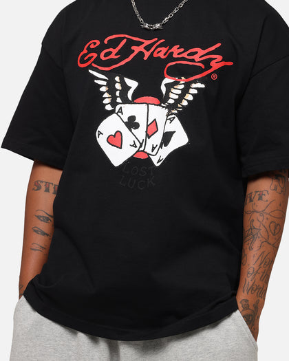 Ed Hardy Lost Luck T-Shirt Black