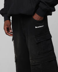 Loiter 3 Quarter Pants Washed Black