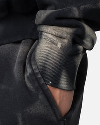 MNML Sun Burned Zip Up Hoodie Washed Black