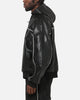 Carre Velocity Vegan Leather Bomber Jacket Black