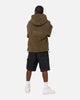 Carre Sherpa Hooded Jumper Khaki