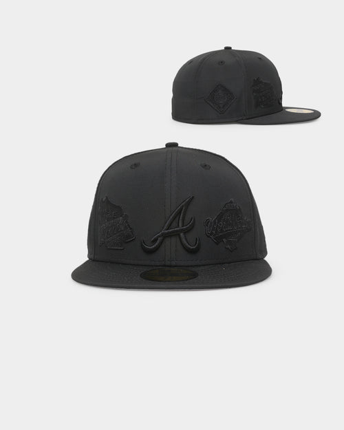 New Era Atlanta Braves 'Triple Black Multi Logo Prolight' World Series 59FIFTY Fitted Black/Black