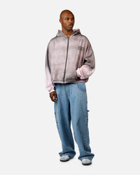 MNML Santee Alley Zip Up Hoodie Pink