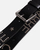 Carre Studded Vegan Leather Belt Black
