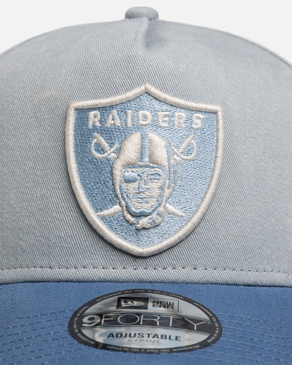 New Era Las Vegas Raiders 'Faded Washed Grey' 9FORTY A-Frame Snapback Grey/Blue