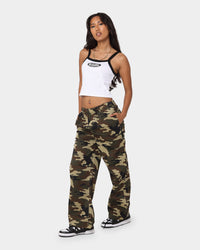 X-Girl Women's Easy Straight Pant Camo