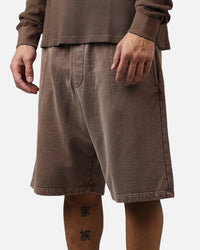 American Thrift Fleece Shorts Washed Brown