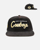 New Era North Queensland Cowboys 'NRL Golfer Washed Black' Pre-Curved Corduroy Golfer Snapback Washed Black