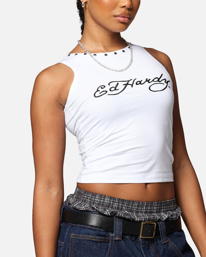 Ed Hardy Women's Electric Tank White