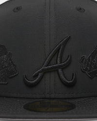 New Era Atlanta Braves 'Triple Black Multi Logo Prolight' World Series 59FIFTY Fitted Black/Black