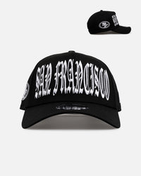 New Era San Francisco 49ers 'Oversized Gothic Script Crown' 9FORTY A-Frame Snapback Black/White