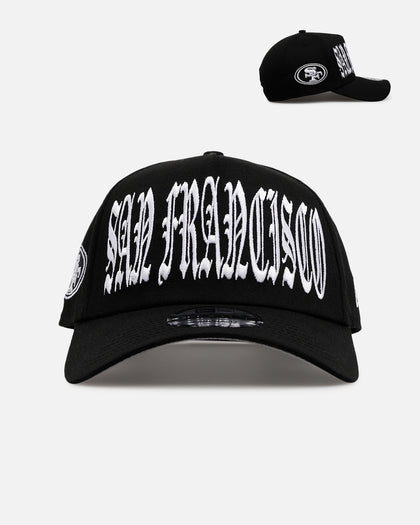 New Era San Francisco 49ers 'Oversized Gothic Script Crown' 9FORTY A-Frame Snapback Black/White