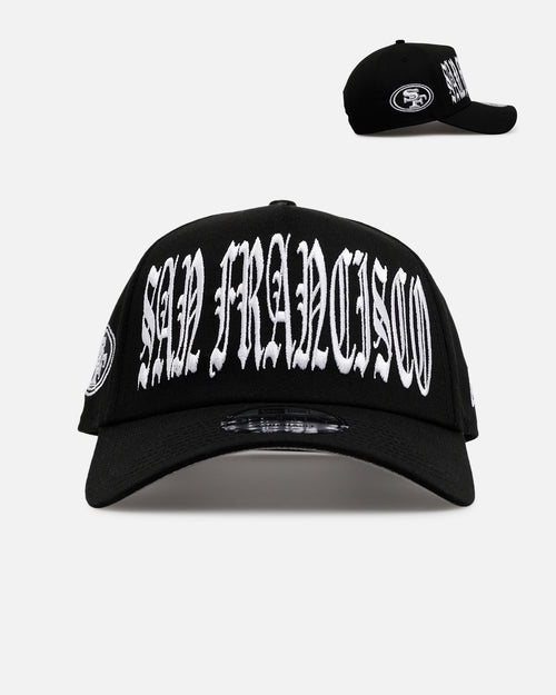 New Era San Francisco 49ers 'Oversized Gothic Script Crown' 9FORTY A-Frame Snapback Black/White