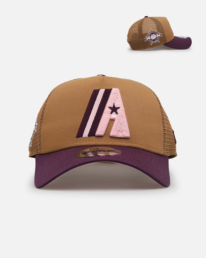 New Era Houston Astros 'Rustic Rose' 9FORTY A-Frame Trucker Snapback Wheat