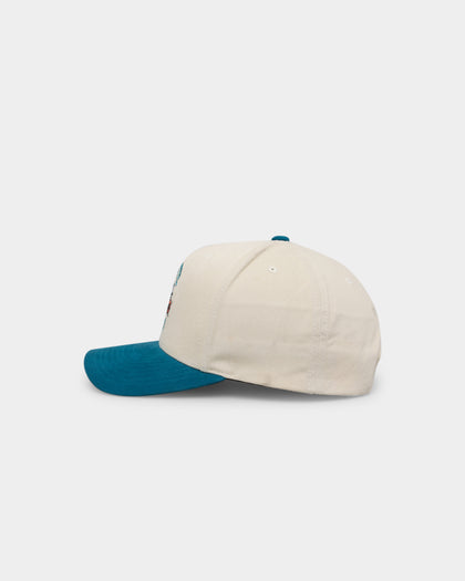 Mitchell & Ness Charlotte Hornets Pro Crown Snapback Off White/Teal