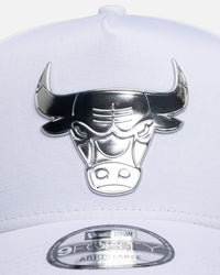 New Era Chicago Bulls 'White Silver' 9FORTY A-Frame Snapback White/Silver