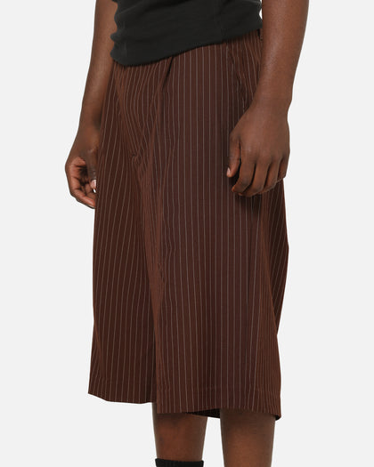 Carre Heritage Pleated Shorts Brown