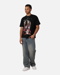 73Studio Marvel Deadpool Headpool Vintage T-Shirt Black Acidwash