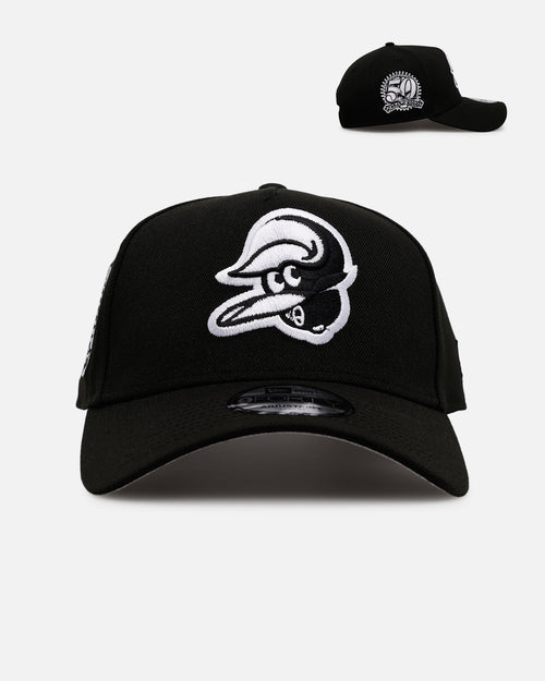 New Era Baltimore Orioles 'Black White Upside Down Logo' 9FORTY A-Frame Snapback Black/White