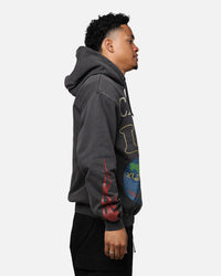 X-Large Pigment Dyed Peace Hoodie Black