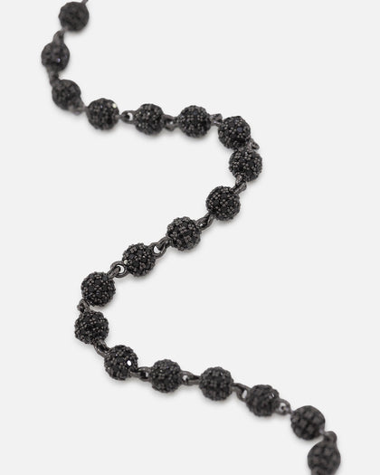 Saint Morta 4mm Iced Ball Chain Iced Black