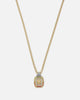 Guess Mainline 21" Lion Pave Charm Necklace Gold