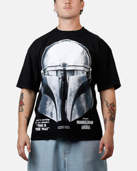 73Studio Star Wars Stand Off Glitter T-Shirt Black Acidwash