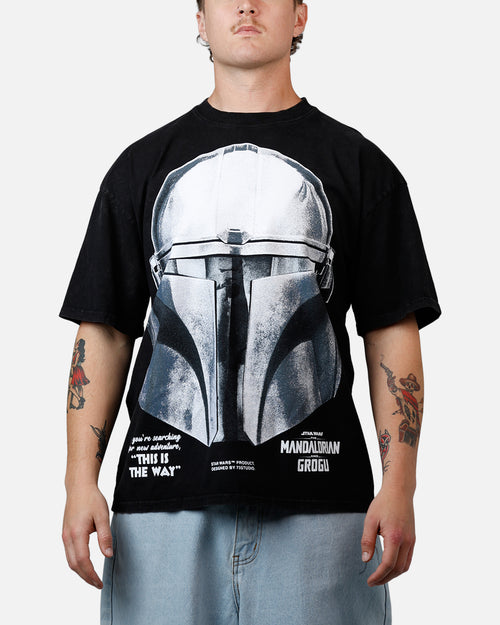 73Studio Star Wars Stand Off Glitter T-Shirt Black Acidwash
