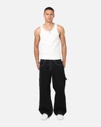 Saint Morta Amplus Fray Carpenter Jeans Contrast Black