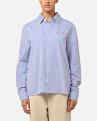 Carre Dice Club Long Sleeve Button Up Shirt Pinstripe