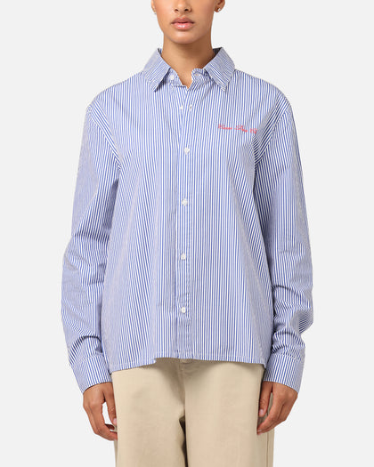 Carre Dice Club Long Sleeve Button Up Shirt Pinstripe