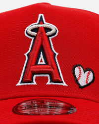 New Era Los Angeles Angels 'Baseball Hearts' 9FORTY A-Frame Snapback Official Team Color