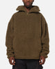 Carre Sherpa Hooded Jumper Khaki
