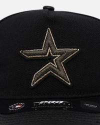 Pro Standard Houston Astros 'Gold Twist' Pro Pinch Strapback Black/Gold