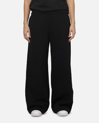 Nike Women's Studio Fleece Medium Weight Mid-Rise Wide-Leg Pants Black