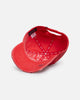 Von Dutch Distressed Dad Strapback Cap Washed Red