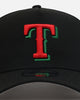 New Era Texas Rangers 'Sugar Skull Side Patch' 9FORTY A-Frame Snapback Black/Red/Green
