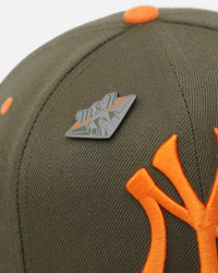 Mitchell & Ness New York Yankees 'Harmony of Hues' Pro Crown Snapback Olive/Orange