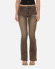 Ed Hardy Women's Tiger Bootcut Jeans Brown