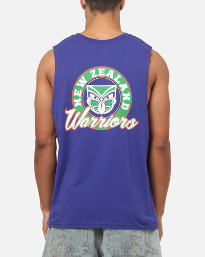 Bleacher Athletic New Zealand Warriors NRL Adult Muscle T-Shirt Blue