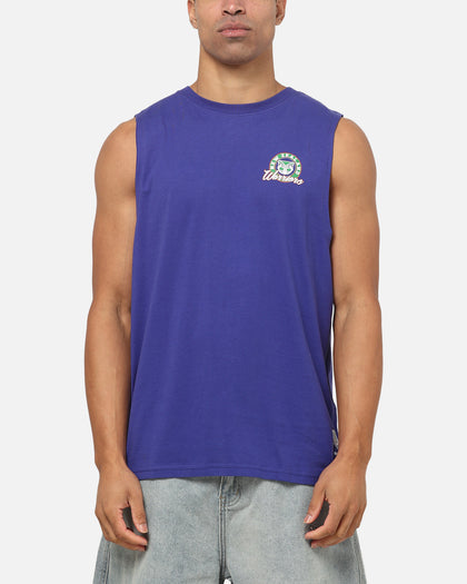 Bleacher Athletic New Zealand Warriors NRL Adult Muscle T-Shirt Blue