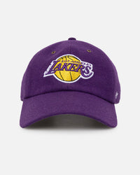 47 Brand Los Angeles Lakers Wooly Clean Up Strapback Purple