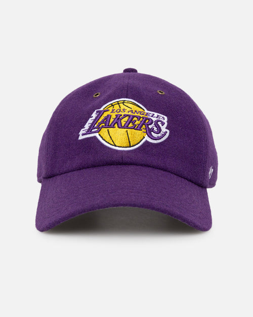 47 Brand Los Angeles Lakers Wooly Clean Up Strapback Purple
