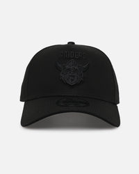 New Era Canberra Raiders 'Black On Black' 9FORTY A-Frame Snapback Black
